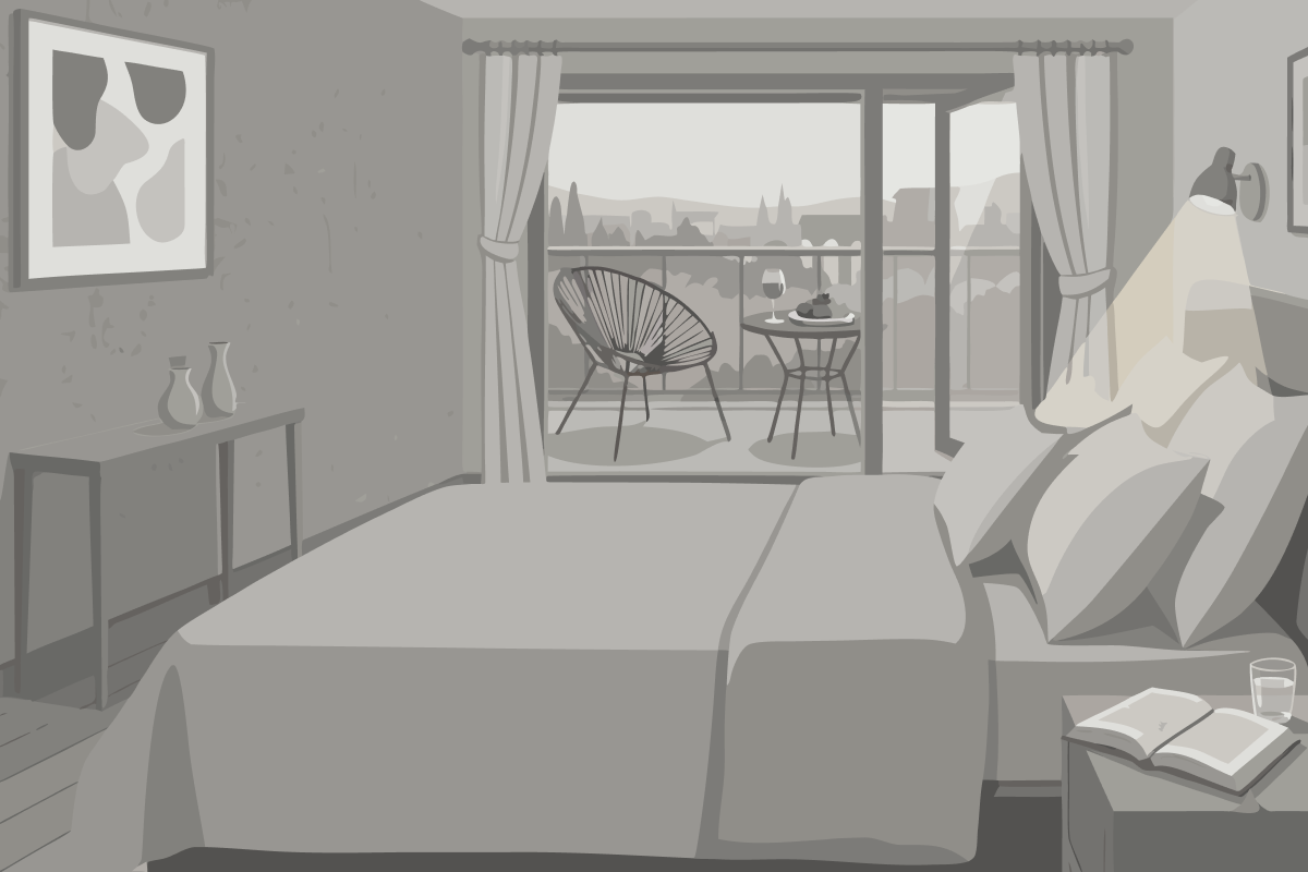 Chambre Lit King-Size - Accessible aux Personnes à Mobilité Réduite - Non-Fumeurs